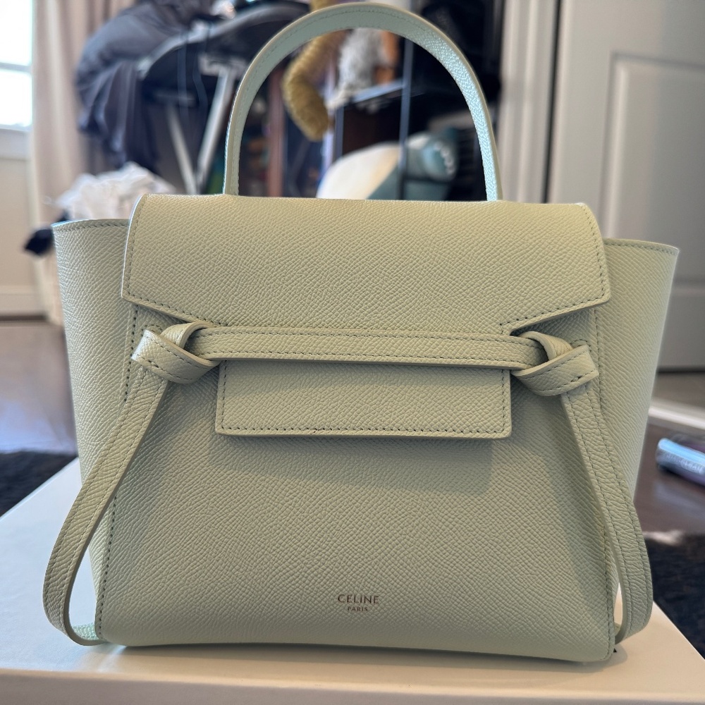 Celine Nano Belt Bag Jade Grained Calfskin – Rare Asia Exclusive Color